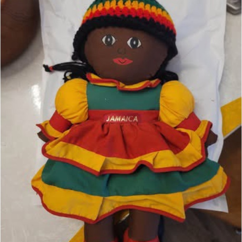 Handmade Jamaica Rag Doll in Red, Yellow & Green